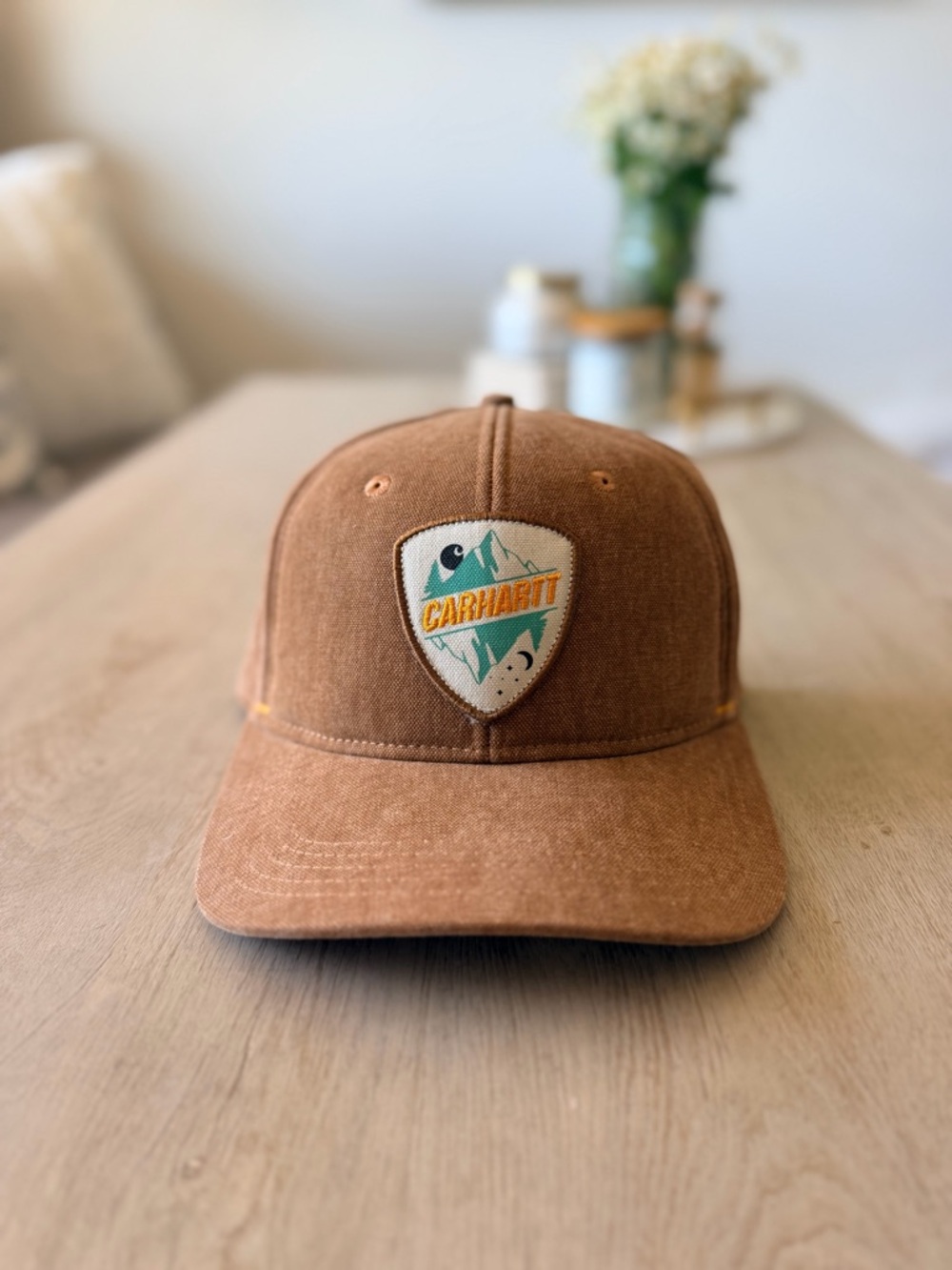 Carhartt Tan/Brown Canvas Patch Logo Hat